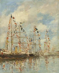 Bacino degli yacht a Trouville-Deauville, c.1895-6